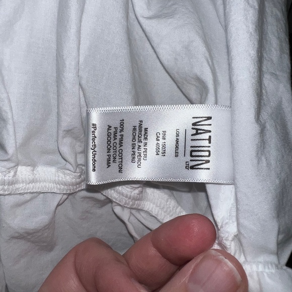Nation LTD Gabrielle Peplum Cami, Size M, in White - Picture 8 of 10